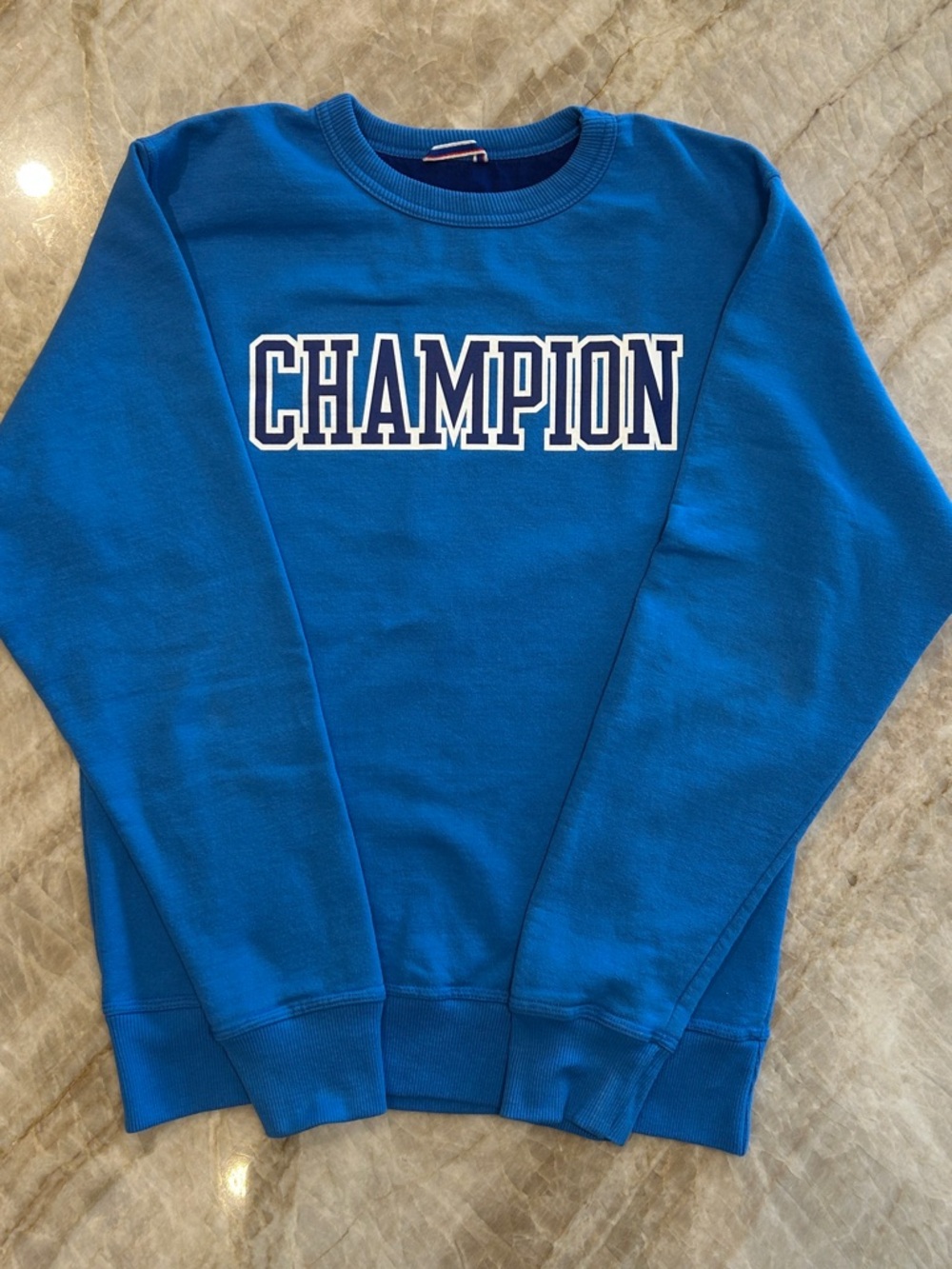 Champion Turquoise Crewneck Sweatshirt Graphic Size S EUC